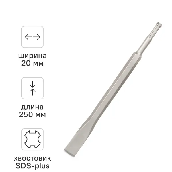 Зубило плоское SDS Plus Vira 20x250 мм