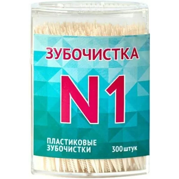 Зубочистки Зубочистка №1 пластиковые 300 шт