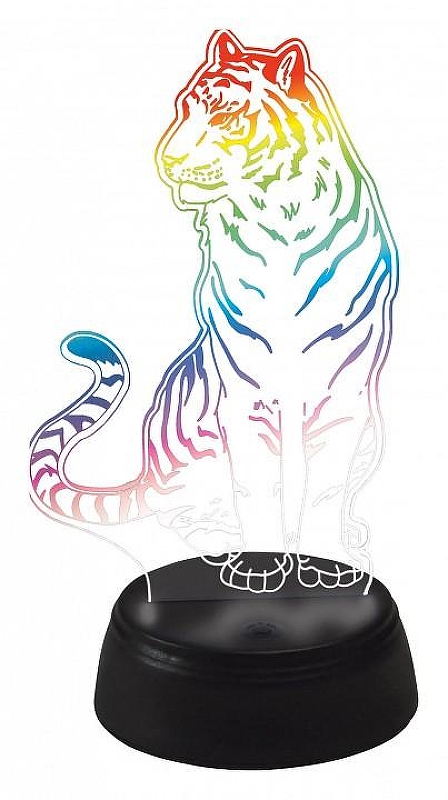 Зверь декоративный Uniel ULI-M507 RGB/3AA TIGER/BLACK UL-00008402 цвет арматуры Прозрачный, Черный