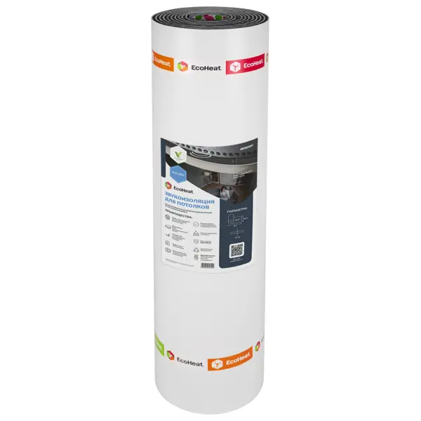 Звукоизолирующая подложка EcoHeat 7.5x250 мм 0.98 м 4.9 м²